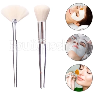 1/3 chiếc bàn chải mặt nạ spa làm đẹp tự làm / bàn chải tạo bọt sữa rửa mặt / dụng cụ đắp mặt nạ hình quạt / bàn chải trang điểm chuyên nghiệp / dụng cụ trang điểm / dụng cụ làm sạch cho phụ nữ