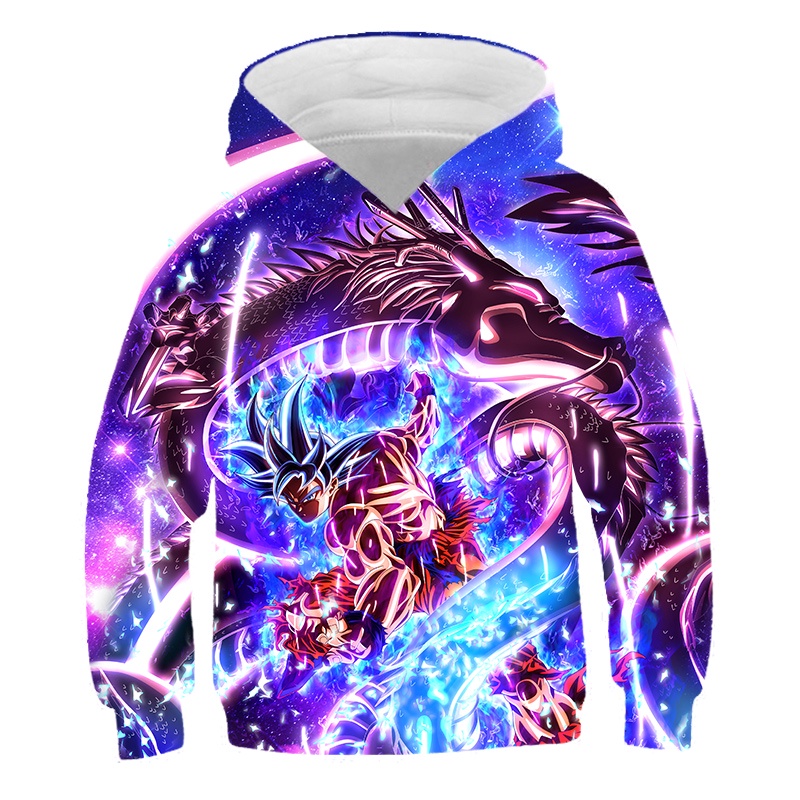 Áo hoodie Tay Dài Dáng Rộng In Hình goku veget dragon ball z 3d Thời Trang Xuân Thu 2023 Dành Cho Trẻ Em