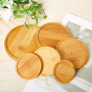 Kc 1 khay tre giá đỡ cây tròn cho dụng cụ làm vườn nồi bk