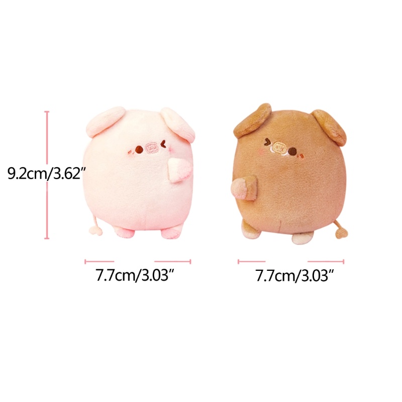 2 Móc Khóa Hình Đồ chơi nhồi bông Đáng Yêu