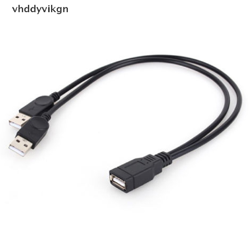 Dây Cáp Sạc Truyền Dữ Liệu Đầu USB 2.0 1 Đầu Cái Sang 2 Đầu Đực Hình Chữ Y