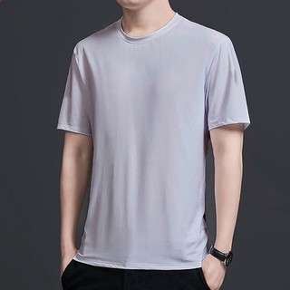 Áo thun nam Ice Silk Microfiber Cool Tay ngắn thể thao Top Lưới thoáng khí Áo thun khô nhanh