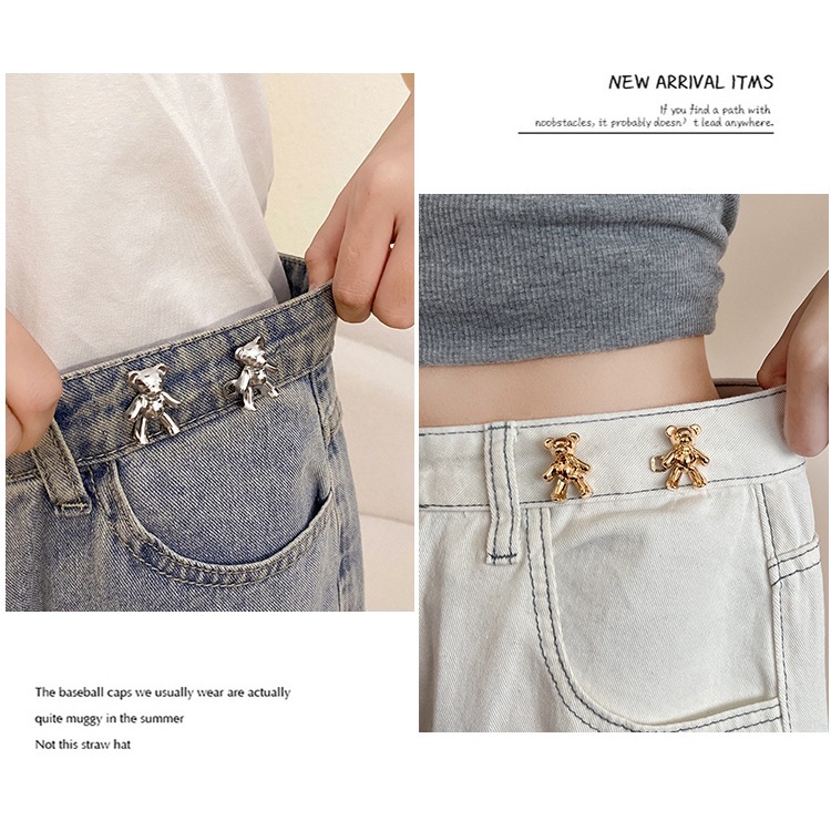Nút Cài Quần Jean Hình Gấu Dễ Thương 26MM