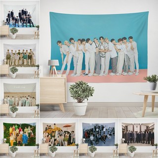 Tấm thảm SEVENTEEN S.COUPS, JEONGHAN, JOSHUA, HOSHI, WONWOO, MINGYU, THE8, SEUNGKWAN, VERNON, DINO, DK, WOZI, JUN Polyester Tấm thảm treo tường Phòng ngủ Tấm thảm treo tường Trang trí nhà cửa