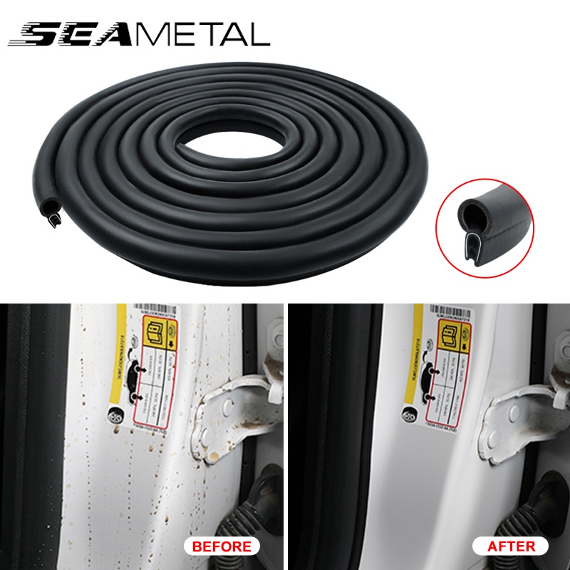 SEAMETAL Dải Dán Cửa Xe Hơi Chữ U Bằng Cao Su PVC Chống Va Chạm / Bụi Bẩn Tiện Dụng