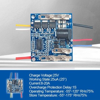 [COD] SWEETASHAHEARTS 5S BMS, Bảng bảo vệ sạc pin mạch bảo vệ 18 / 21V, Mô-đun mô-đun bảng mạch Li-Ion 20A Dụng cụ điện