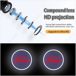 2 cái / bộ đèn cửa ô tô ford đèn chào mừng không dây fiesta ranger t6 t7 t8 t9 focus territory everest ecosport ka focus fusion raptor escape led light cartoon hd 3d projector