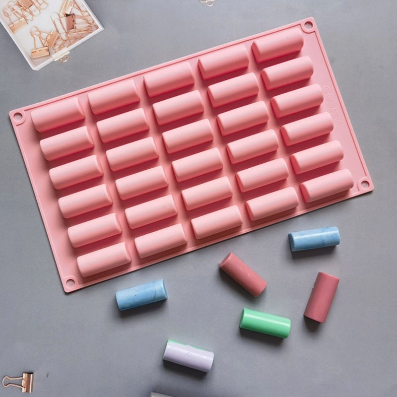 Khuôn Silicone 30 Ngăn Hình Trụ Dài Làm Bánh Kẹo / Xà Phòng / Đá Viên DIY
