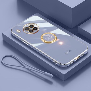 Ốp Điện Thoại Silicon Siêu Mỏng Cho Huawei Y9A Nova 8i Deluxe Bảo Vệ Mùa Thu Dây Vàng Có Vòng Đồng Hồ Và Dây Buộc