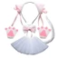 Trang Phục Anime Nữ Mèo with Chuông Đầu Nơ, Choker, Găng Tay & Váy Tutu