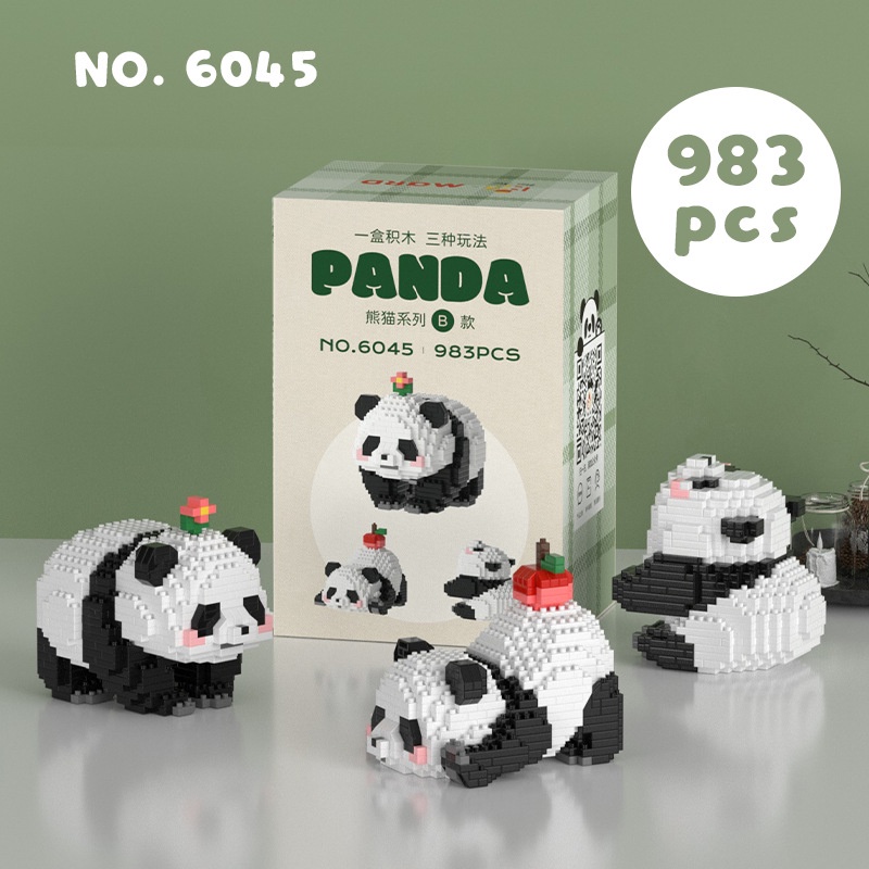 Bộ Đồ Chơi Lắp Ráp  Hình Gấu Trúc Dễ Thương