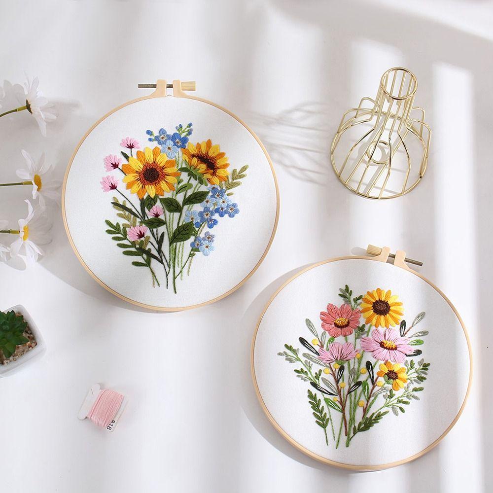 ODAKA Thêu Thực Hành Bộ, Thêu Hoop Kim Đấm Hoa Thêu Phụ Kiện May Trang Trí Handmade DIY Bộ Dụng Cụ Thêu Trang Trí Nhà Cửa