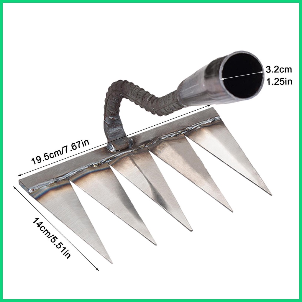 Rake Dụng Cụ Làm Cỏ Sáu Rake Bằng Thép Carbon Cao Cho Nông Trại Sân Vườn