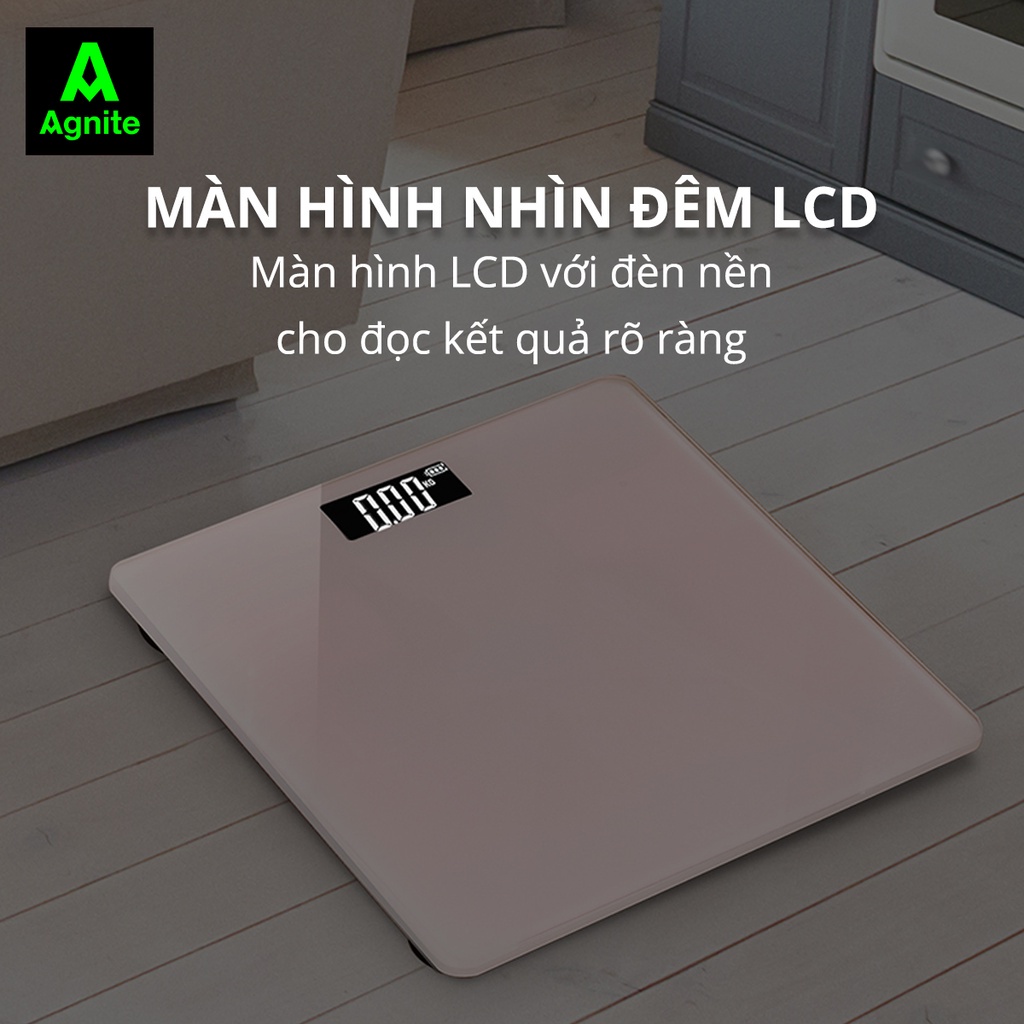 [TẶNG PIN] Cân Điện Tử Sức Khỏe Deli Mặt Kính Cường Lực Chịu tải 180kg Cân Sức Khỏe Có Bảo Hành