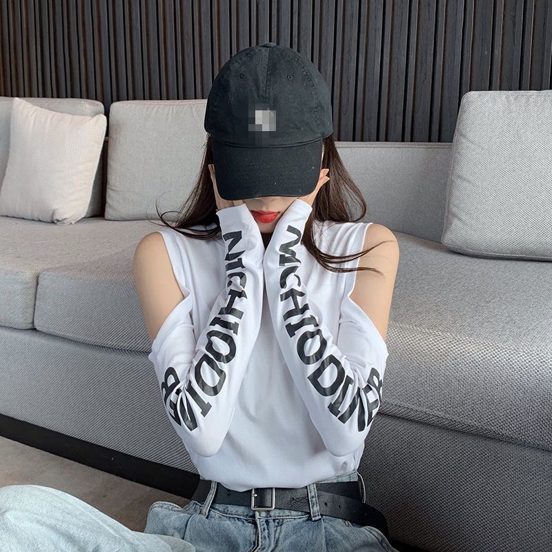 Milyfashion Y2K Street Hollow Off-the-Shoulder Dài Tay Áo Thun Nữ Skinny