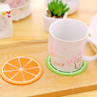 Miếng Lót Ly Trái Cây Bằng Silicon Đế Lót Ly Cách Nhiệt Chống Trượt Miếng Lót Cốc Uống Nước Nhiều Màu Độc Đáo SUNNY DAY