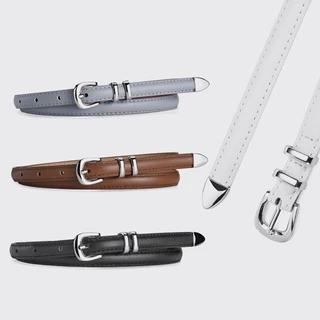 Silver buckle ladies thin waist belt superior sense all-matching simple student youth trang trí thắt lưng nữ