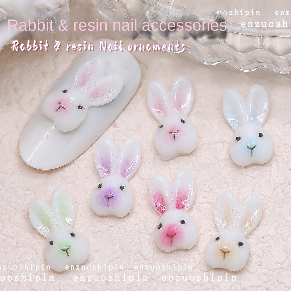 20 cái rabbit nail jewelry brand new cartoon rabbit nail jewelry online ...