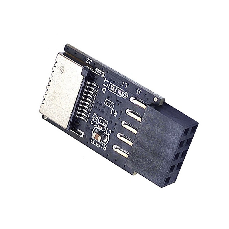 Bo mạch chủ USB2.0 9Pin sang TYPE-C A-KEY Bộ chuyển đổi đầu nối phía trước USB3.2 TYPE-E Bộ chuyển đổi tiêu đề giao diện
