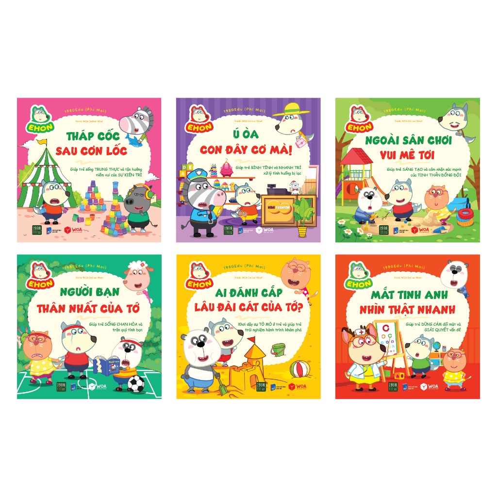 Sách - Combo 6 cuốn Wolfoo Ehon | Shopee Việt Nam