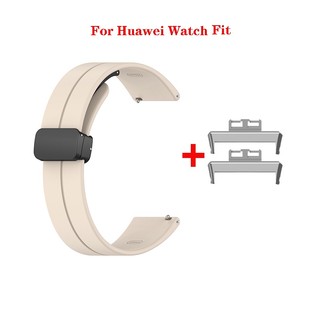 Dây Đeo Silicon Khóa Nam Châm Cho Đồng Hồ Thông Minh Huawei Watch Fit 2 fit2 / Fit