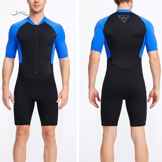 Bộ Đồ Bơi Lặn Tay Ngắn Khóa Kéo Trước Dày 1.5mm Chất Liệu Neoprene Cho Nam