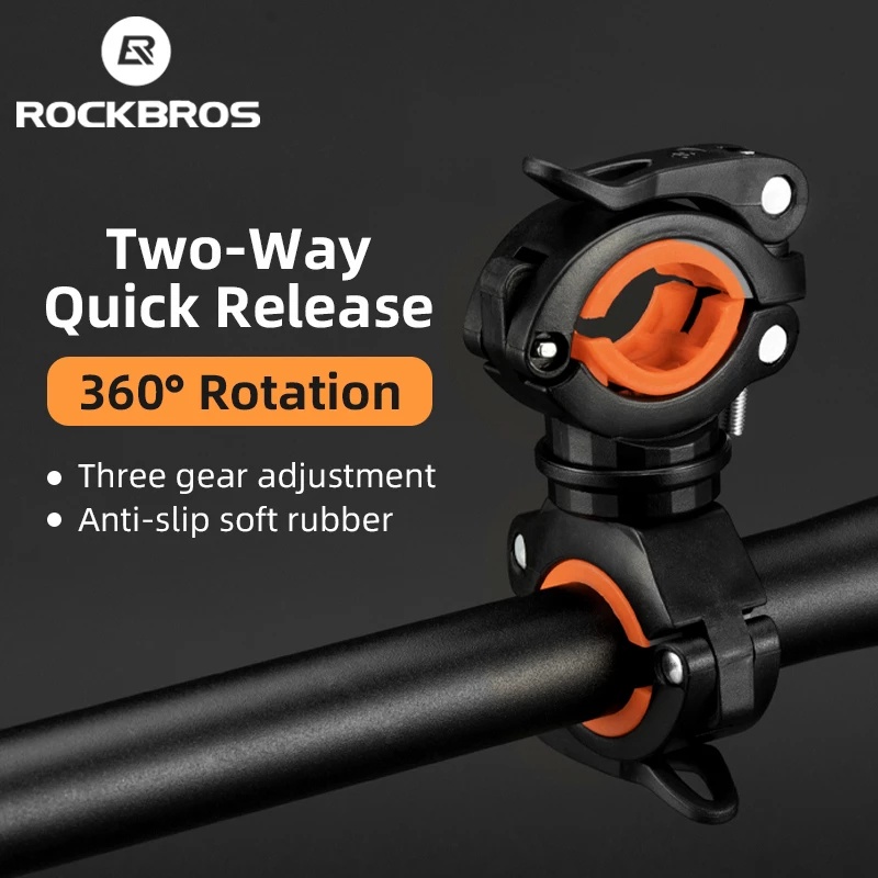 Giày ROCKBROS 360 Độ Với Thiết Kế Xoay 360 Độ Cá Tính° Giá Đỡ Đèn Pin LED Đầu Xoay Cố Định Phía Trước / Sau Xe Đạp