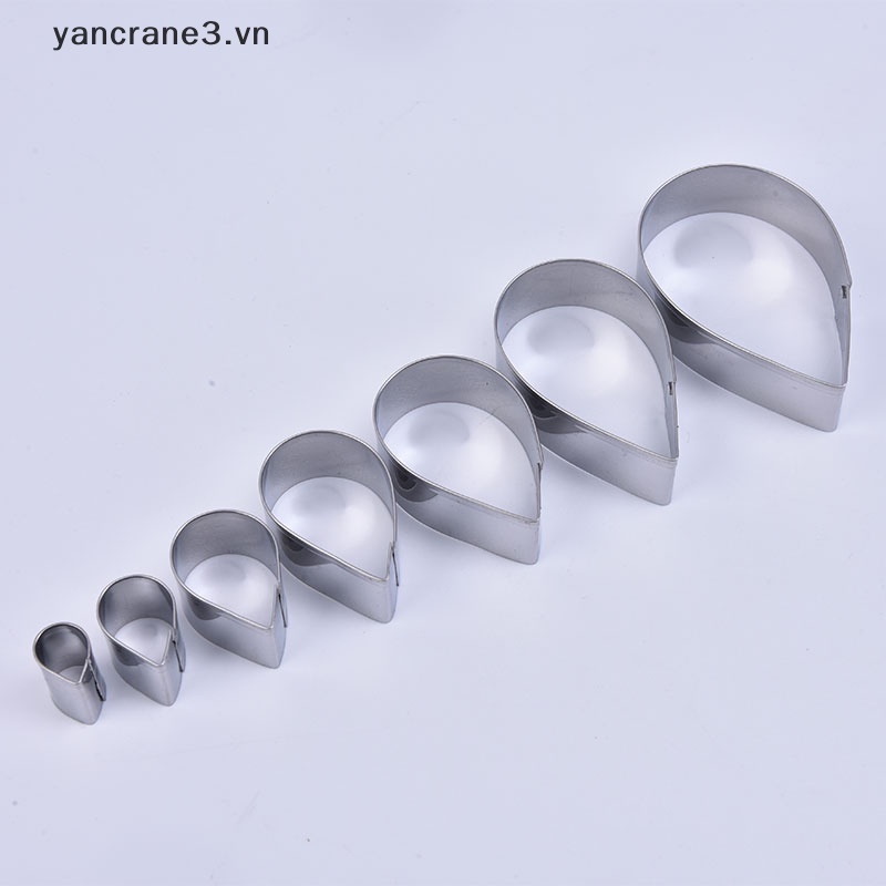 Bộ 7 Khuôn Cắt Bánh Mousse Bằng Thép Không Gỉ Hình Hoa / Trái Tim 3.vn