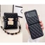 Ốp Điện Thoại Gấp Da Cừu Sang Trọng Cho Samsung Galaxy Z Flip 7 7FE 6 5 4 3 Xu Hướng Phong Cách Thiết Kế Túi Nhỏ Cổ Điển Túi Điện Thoại Di Động Cho Z Flip7 Có Dây Đeo Tay Vỏ Bảo Vệ Điện Thoại