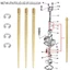 Bộ điều chỉnh kiểm soát dầu FANIELLAPOWELL, N427-46-JFN / JCQ / JJD / JJE / JJF / JJG / JJJJ / JJH Kim dầu bộ chế hòa khí bằng đồng, Bộ sửa chữa Tái trang bị kim phản lực cho PWK21-34 PE26 PE28
