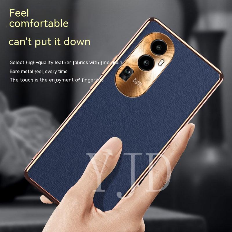 Ốp Điện Thoại Da Siêu Mỏng Chống Sốc Cho OPPO Reno10 Pro+