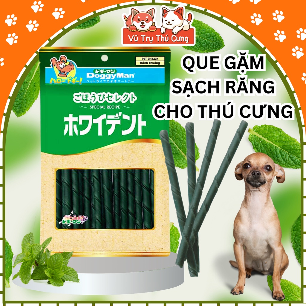 Que gặm thơm miệng cho chó DoggyMan, bánh thưởng bổ sung vitamin, làm sạch răng 120g