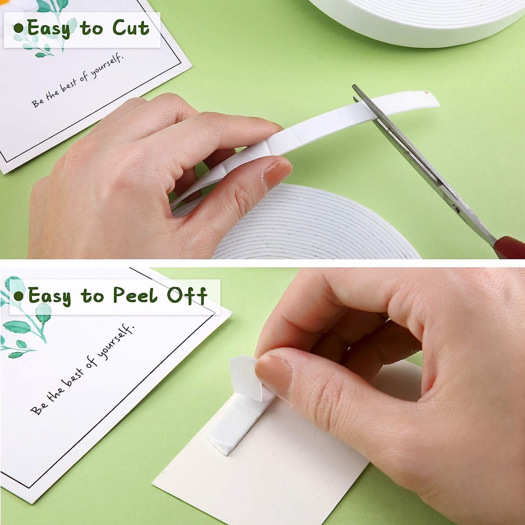 Cuộn Băng Keo Xốp Dày Hai Mặt Dài 3.0M 1.0 / 1.5 / 2.0 / 2.4 / 3.0cm Dùng Làm Đồ Thủ Công DIY