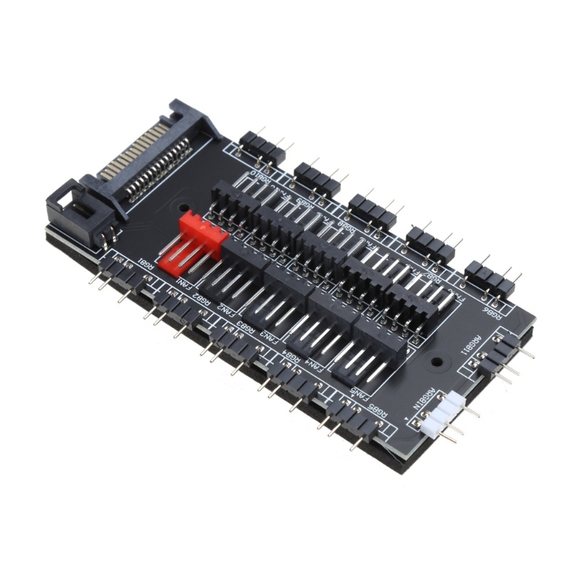 Hsv PWM FAN + ARGB LED Bộ điều khiển không dây Hub đồng bộ 2 trong 1 1 đến 10 Bộ chia 5V 3PIN
