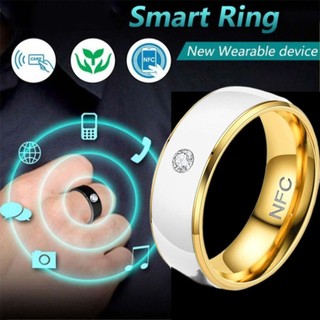 Nhẫn thông minh NCE NFC, Nhẫn kỹ thuật số ngón tay đa chức năng có thể đeo được, Nhẫn đeo ngón tay bằng thép không gỉ chống nước sáng tạo cho điện thoại Android Nam