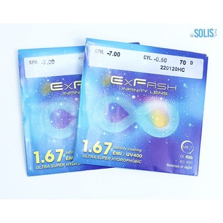 Tròng kính Exfash Hàn Quốc 1.67 - Chống trầy, chói, UV & bám hơi nước