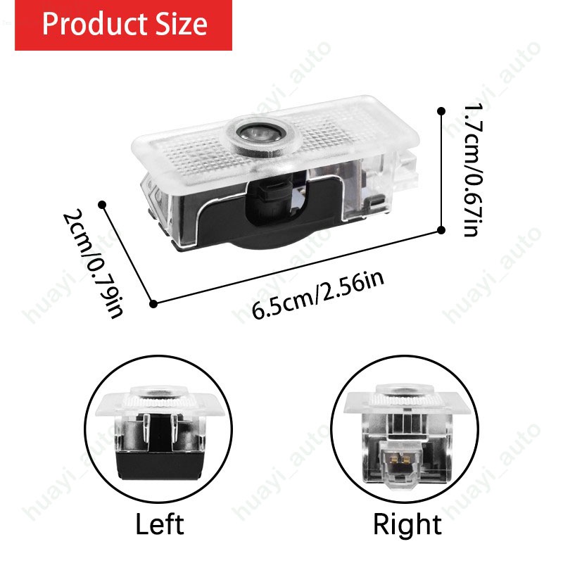 Bộ 2 Đèn Laser Chiếu Sáng Cảnh Báo Gắn Cửa Xe Hơi Mercedes Benz A B C E M Class GLA GLCGLE GLS