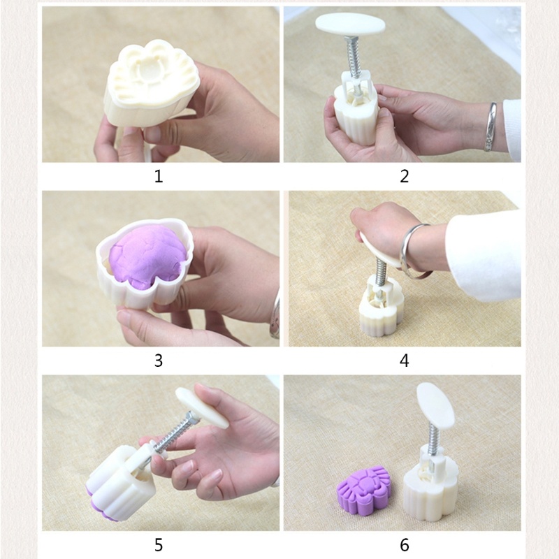 Bang Khuôn Bánh Quy Bánh Trung Thu Hạt dẻ Máy Làm Bánh Trung Thu Cắt-Mold Áp Lực Tay DIY Trung Thu Lễ Hội-Trang Trí Cookie Bánh Ngọt Dụng Cụ