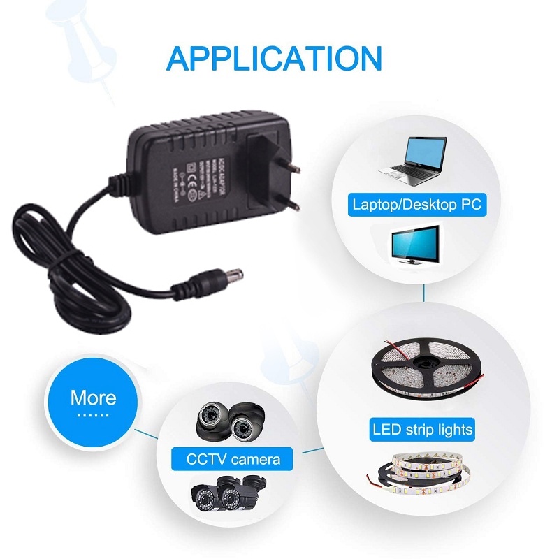 Mô tả Bộ Sạc 12V 2A TV Plus AC / DC Cho CCTV / TV Plus / WIFI DVD - 4