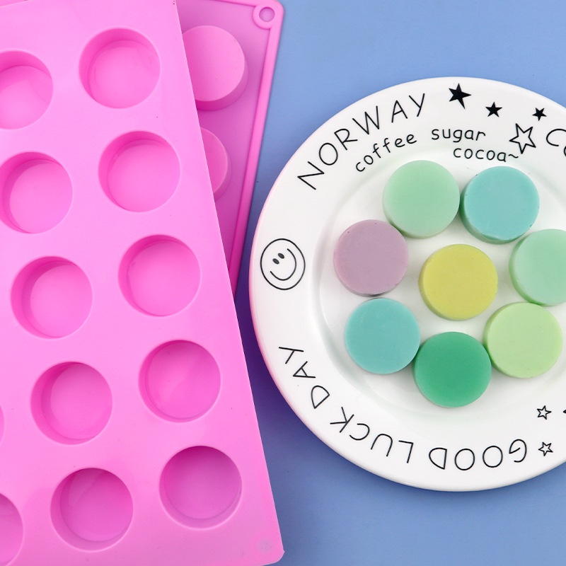 Khuôn Silicone 15 Ngăn Hình Trụ Làm Bánh Kẹo / Xà Phòng / Thạch Cao