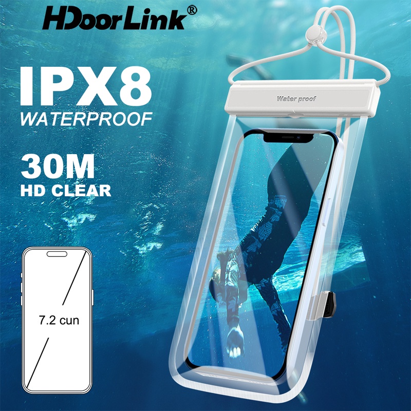Túi Đựng Điện Thoại Bằng TPU HdoorLink Chống Nước IP8X HD 7.2 Inches Dùng Khi Đi Bơi Lặn / Đi Biển