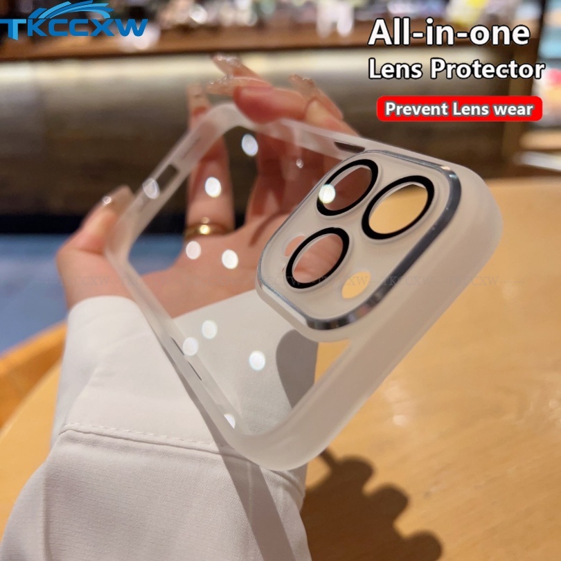 Ốp Điện Thoại Màu Kẹo Trong Suốt Có Nắp Lens Cho Redmi K60 K50 K40 K30 K20 Pro K40S