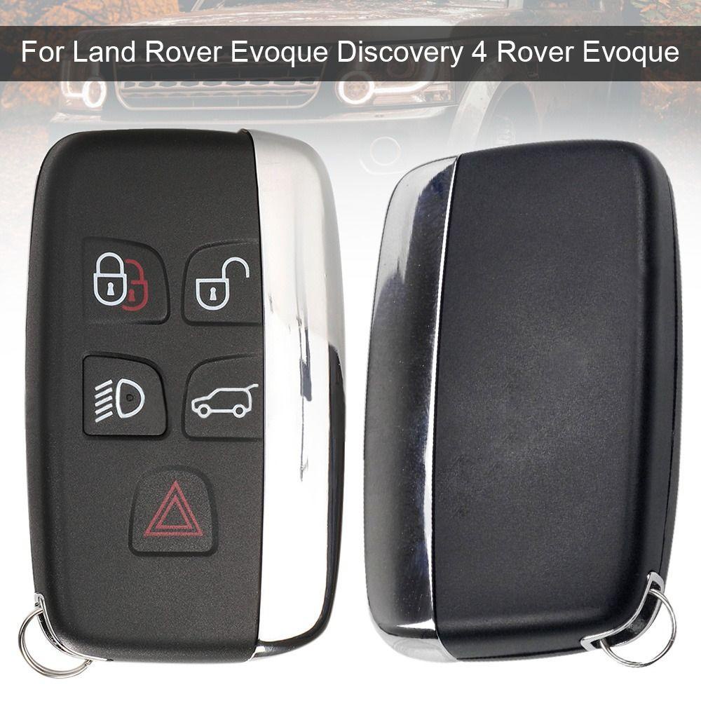 Chìa khóa ô tô FANIELLAPOWELL, Vỏ Fob từ xa 5 nút màu đen, Vỏ chìa khóa ô tô ABS thay thế cho Land Rover Evoque Discovery 4 Rover Evoque / Jaguar Freelander