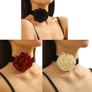 GODD Hoa Choker Vòng Cổ Vintage Choker Hoa Hồng Choker Goth Choker Nhung Choker