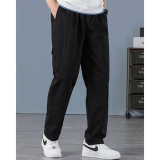 Quần Jogger Cotton Ống Suông Rộng Nhiều Túi Cho Nam Size M-6XL