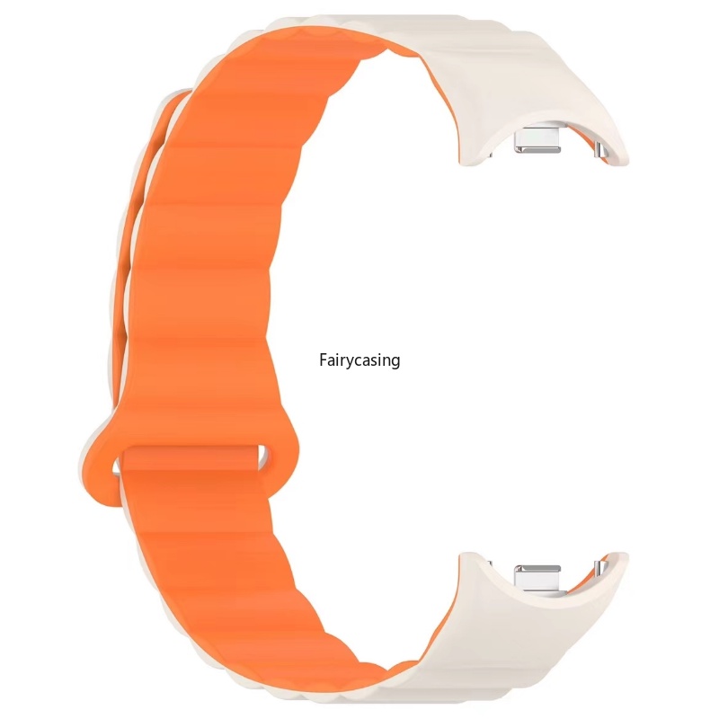 Dây đeo từ tính cho Xiaomi Mi Band 8 Vòng đeo tay thể thao silicon màu kép cho Xiaomi Band 10 9 8NFC Đồng hồ thay thế dây đeo cổ tay thông gió