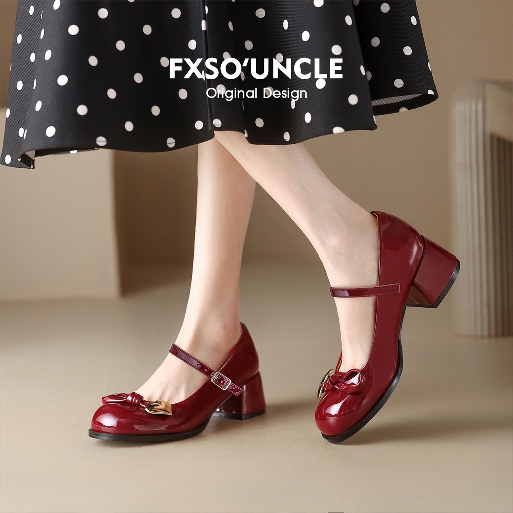 Giày Cao Gót 5cm Bằng Da Thời Trang Hàn Quốc Cho Nữ