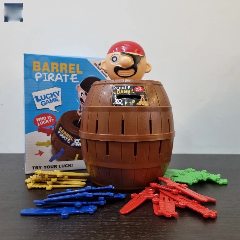 Hộp đồ chơi đâm hải tặc Barrel Pirate loại lớn 24 que, đồ chơi vui nhộn