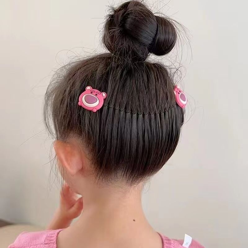 Xược Cài Tóc Làm Gọn Tóc Con Hoạt Hình Gấu Dâu/Thỏ Trắng/Kuromi Xinh Xắn Đáng Yêu Cho Bé Phụ Kiện Tóc Nữ