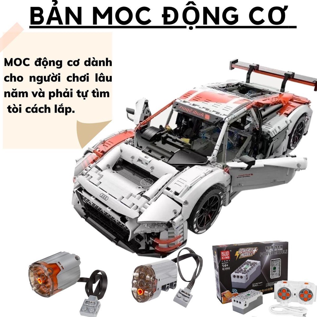 Mô hình lắp ráp siêu xe technic Audi R8 LMS GT3 tỉ lệ 1:8 3314 chi tiết ...